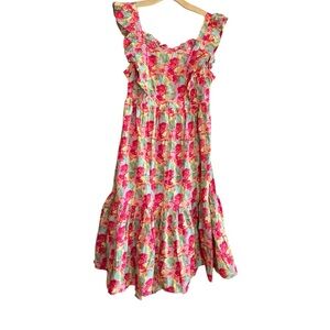 Floral Pink Sleeveless Dress